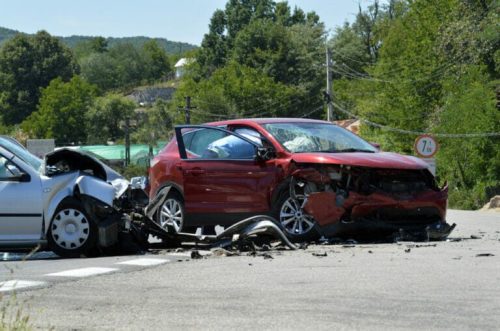 Car accident scene